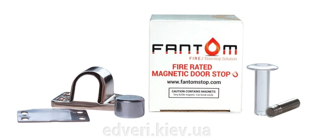 Стопор дверний вогнестійкий FANTOM FIRE прозорий від компанії E-dveri - фото 1
