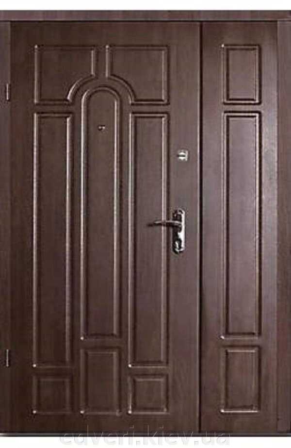Вхідні двері ТМ Форт - М Тріо Классік Горіх коньячний ( Вулиця ) 1200 від компанії E-dveri - фото 1