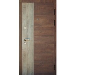 Вхідні двері Redfort Серія Комфорт Модель Соната Зріз дерева коньячний + зріз дерева попелястий (860)