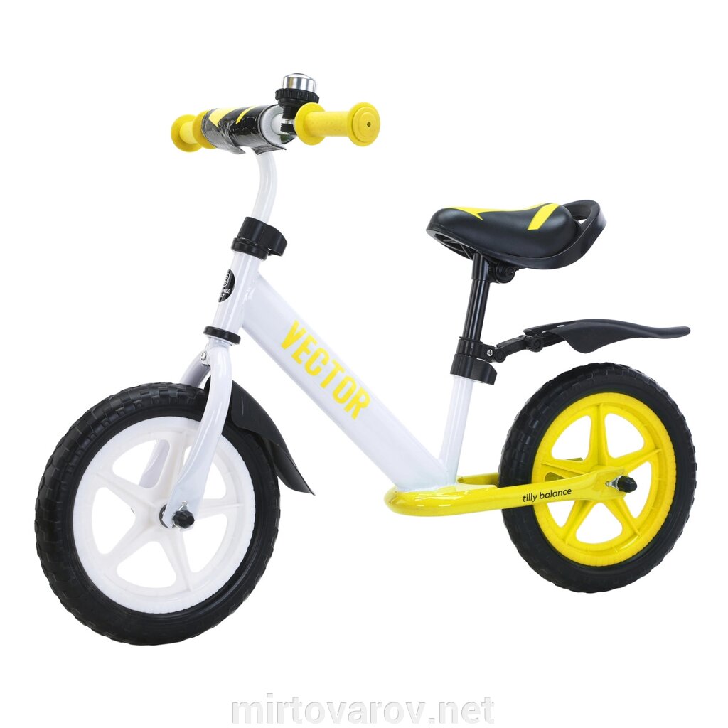 Беговел велобіг від дитячий BALANCE TILLY Vector T-21256/1 Yellow колеса EVA 12 дюймів / жовтий від компанії Мір товарів - фото 1