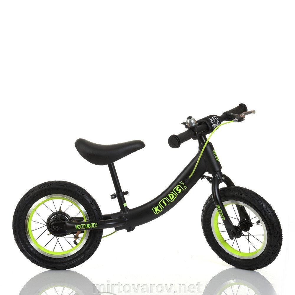 Беговел велобіг від дитячий PROFI KIDS колеса 12д ML1202A-3 колеса надувні гумові /рама алюміній / колір чорний від компанії Мір товарів - фото 1