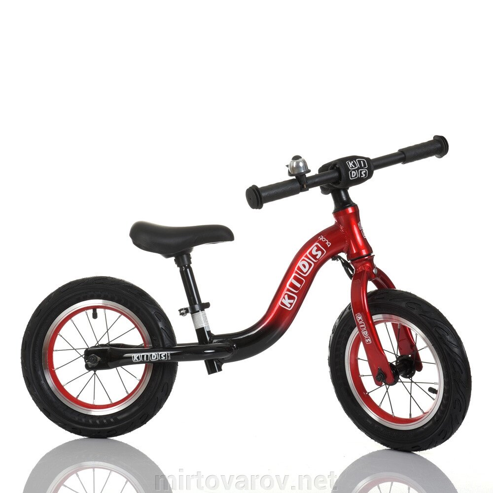 Беговел велобіг від дитячий PROFI KIDS колеса 12д ML1203A-1 колеса надувні гумові /рама алюміній / чорно-червоно від компанії Мір товарів - фото 1