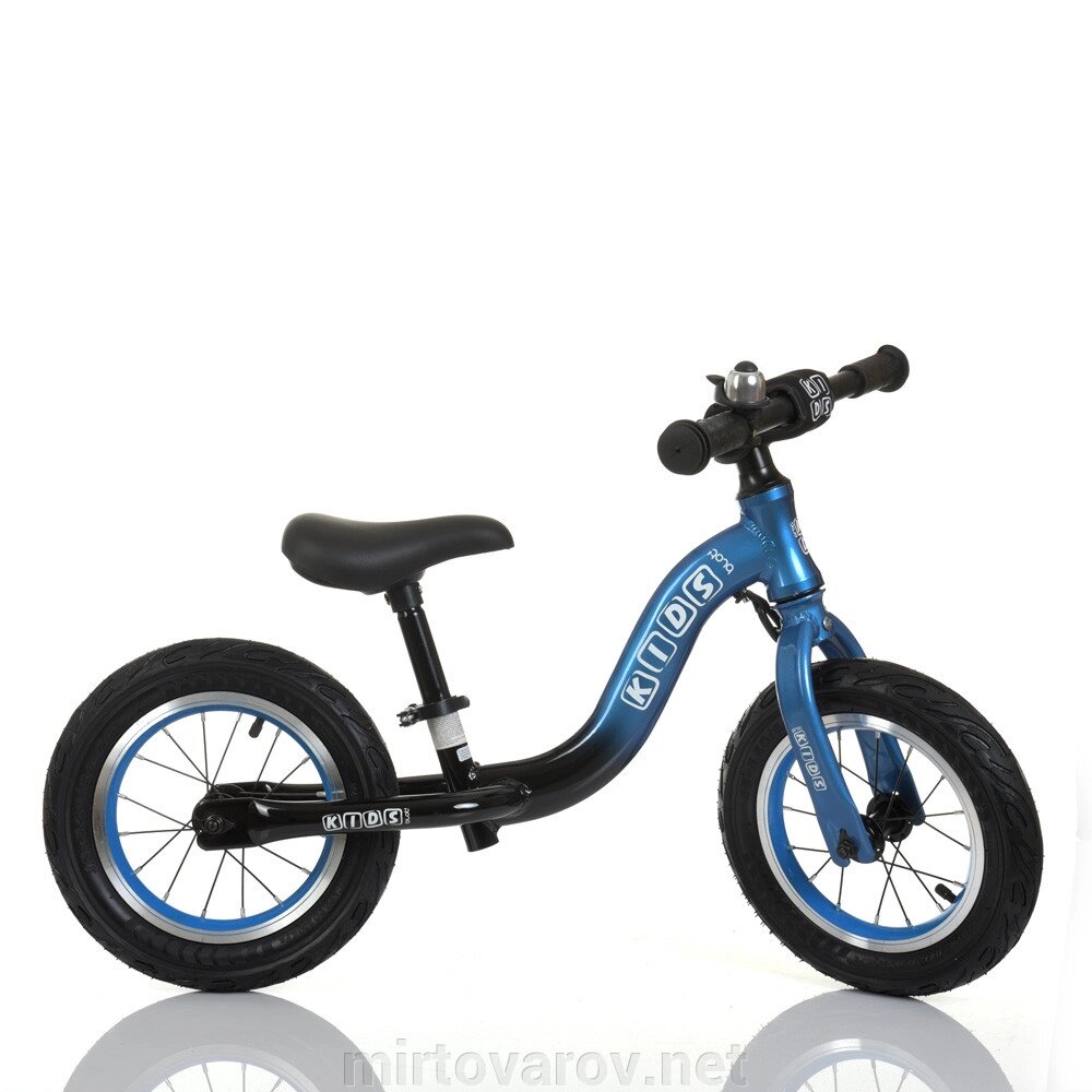 Беговел велобіг від дитячий PROFI KIDS колеса 12д ML1203A-3 колеса надувні гумові /рама алюміній / чорно-синій від компанії Мір товарів - фото 1
