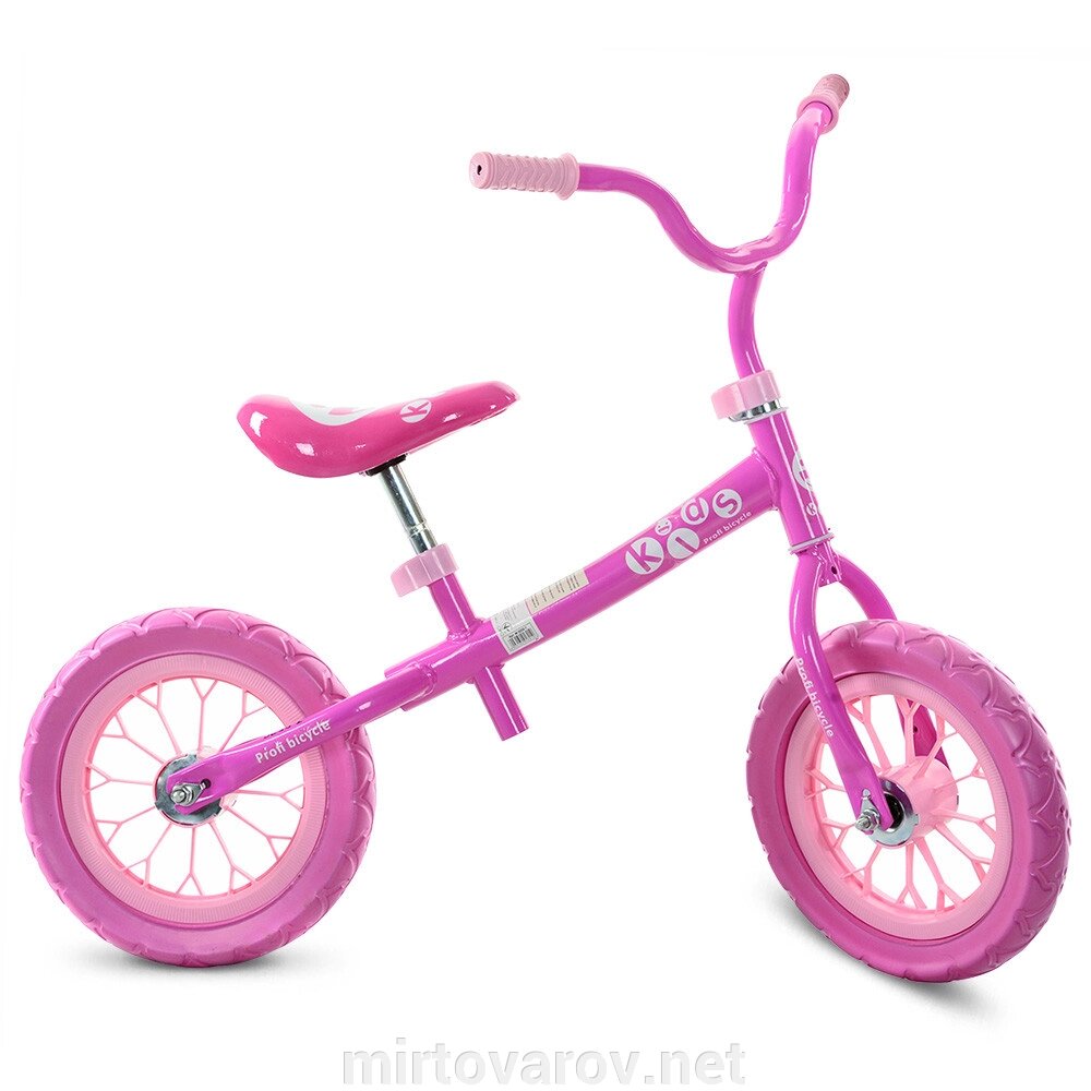 Беговел велобіг від дитячий PROFI KIDS M 3255-1 колеса 12 дюймів рожевий** від компанії Мір товарів - фото 1