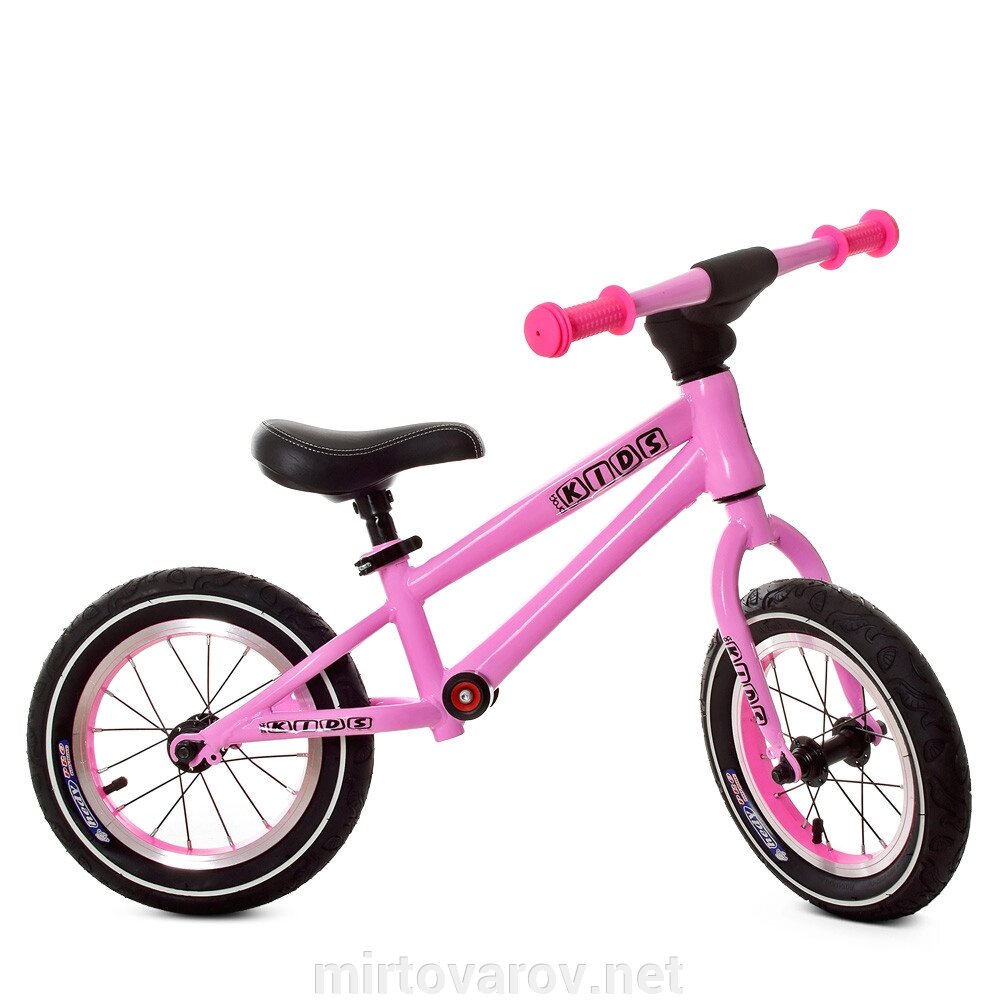 Беговел велобіг від толокар дитячий PROFI KIDS дитячий колеса 12 дюймів M 5451A-4 рожевий від компанії Мір товарів - фото 1