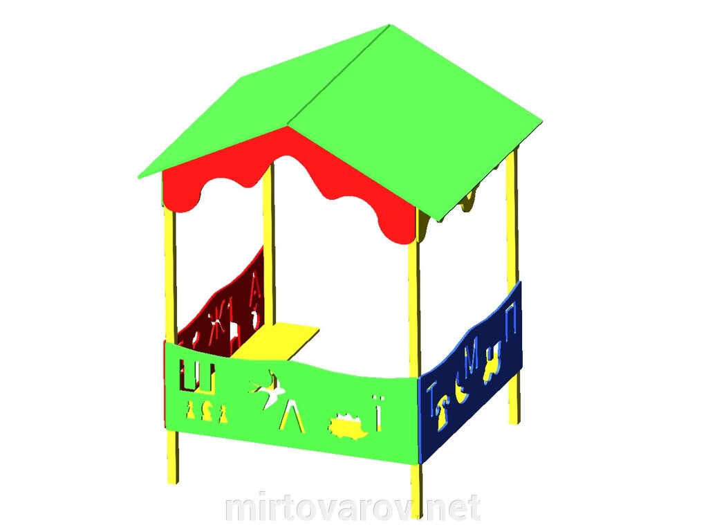 Будиночок для дитячого майданчика "АЗБУКА" від компанії Мір товарів - фото 1