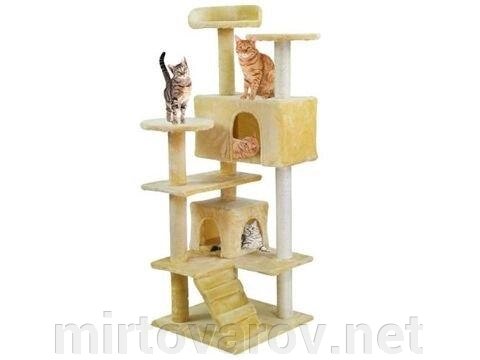 Будиночок для кішки 120 см дерево для кота кігтеточка дряпка для кота від компанії Мір товарів - фото 1