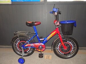 Дитячий двоколісний велосипед Mustang Тачки 20 дюймів з кошиком синій