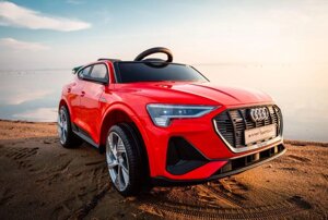 Дитячий електромобіль Машина Audi E-TRON M 4806EBLR-3 одномісний, шкіряне сидіння, MP3, USB / червоний