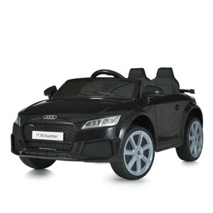Дитячий електромобіль Машина Audi M 5012EBLR-2 одномісний, шкіряне сидіння, MP3, USB / чорний