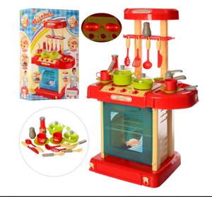 Дитячий ігровий набір Кухня велика 008-58A звук, світло плита, духовка, посуд на батарейках