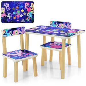 Дитячий стіл з двома стільчиками Bambi 507-55 Little pony