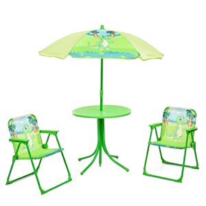 Дитячий столик з двома стільчиками і парасолькою Bamby 93-74-DINO Динозавр