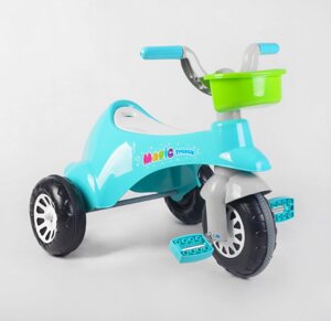 Дитячий триколісний велосипед Pilsan 07-180 З КОШИКОМ / пластикові колеса з накладкою / сидіння з відділенням