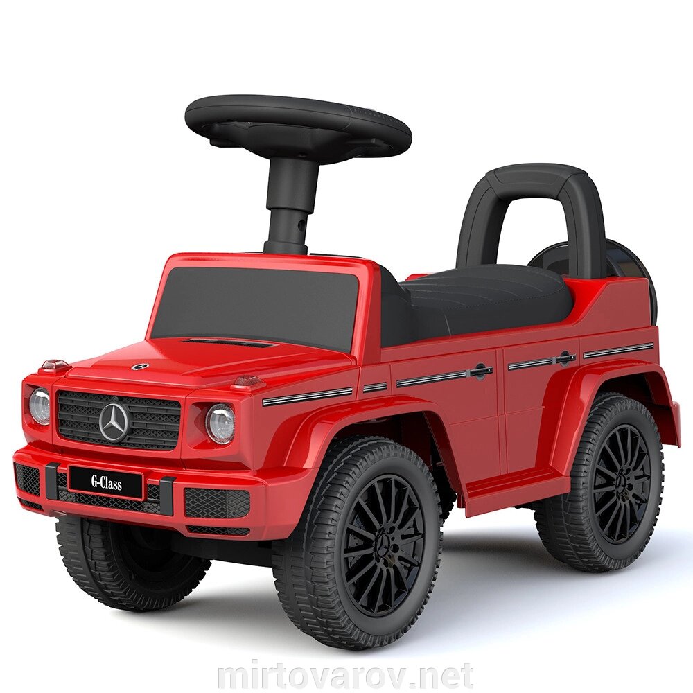 Дитяча каталка-толокар машина ДЖИП 652-3 Mercedes Мерседес з музикою / червоний від компанії Мір товарів - фото 1