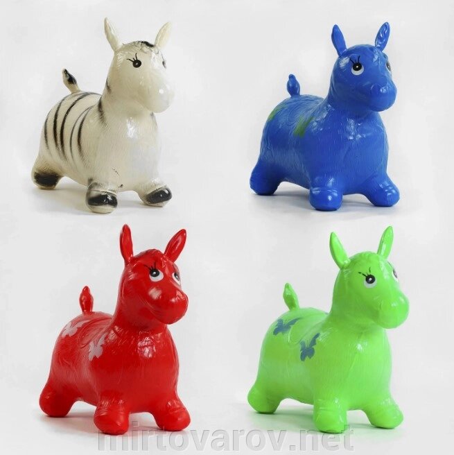 Дитячі іграшки стрибуни-тварини Bambi MS 0737-1 Конячка 5 кольорів від компанії Мір товарів - фото 1