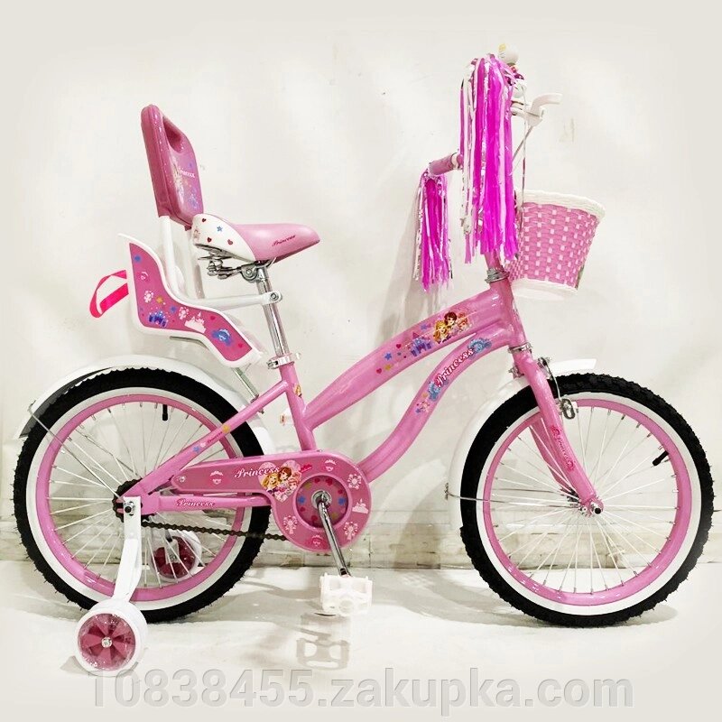 Дитячий двоколісний іспанська велосипед Princess-RUEDA (Принцеса-Руеда) 18-03B колеса 18 дюймів рожевий від компанії Мір товарів - фото 1