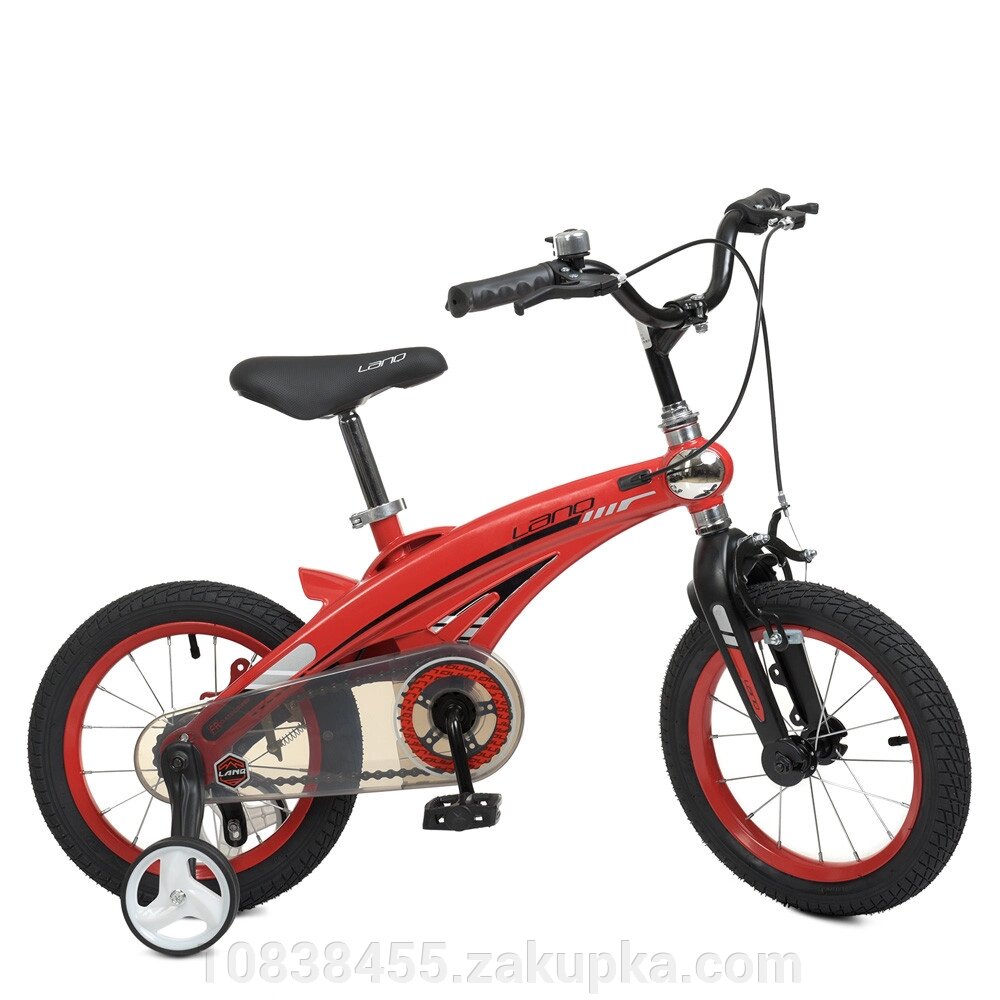Дитячий двоколісний магнієвий велосипед Проективної WLN1239D-T-3 з кошиком / колеса 12 дюймів / червоний** від компанії Мір товарів - фото 1