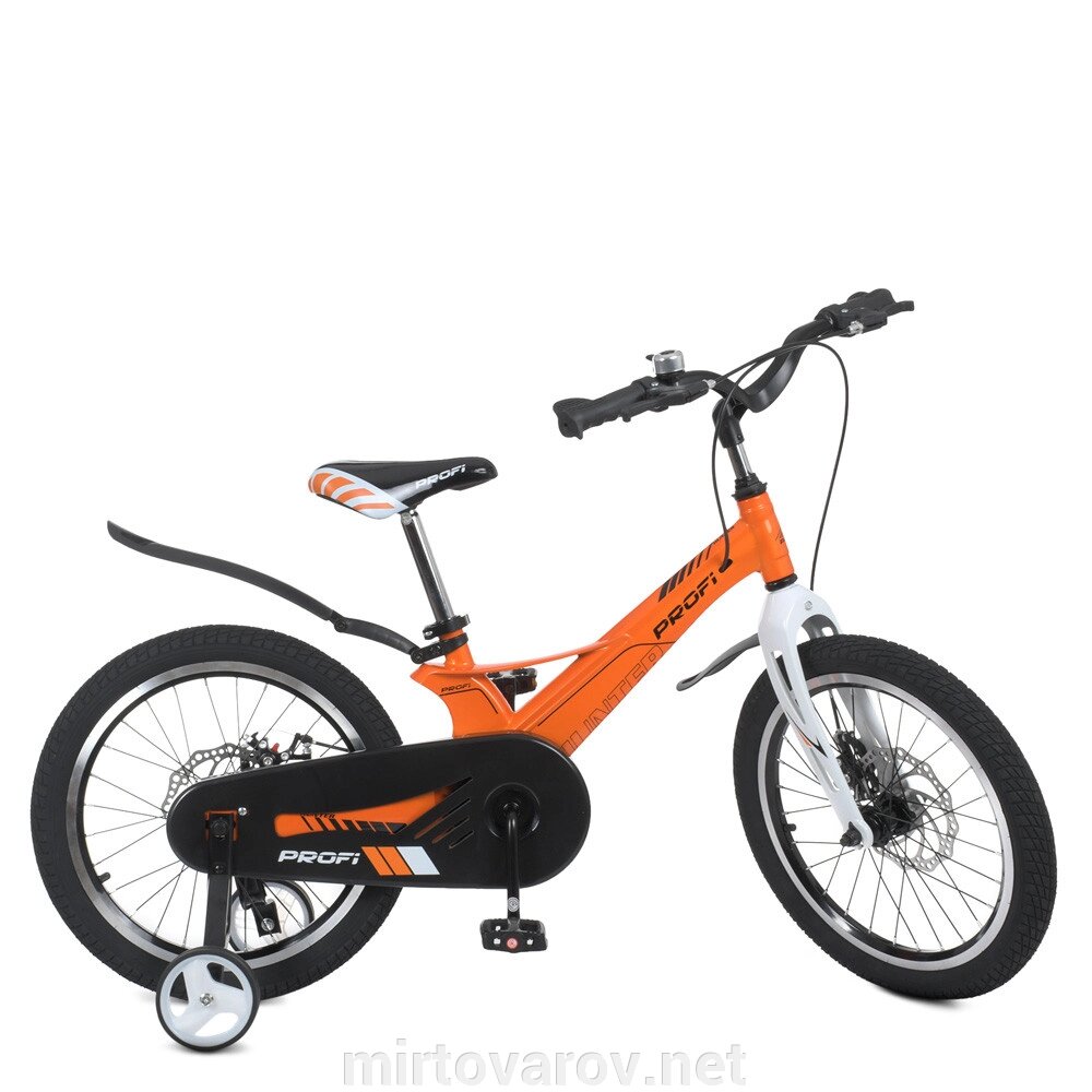 Дитячий двоколісний велосипед 18 дюймів Profi LMG18234 Hunter магнієва рама / дискові гальма / помаранчевий** від компанії Мір товарів - фото 1