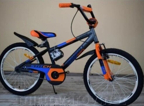 Дитячий двоколісний велосипед Azimut A Stitch 14 дюймів помаранчевий** від компанії Мір товарів - фото 1