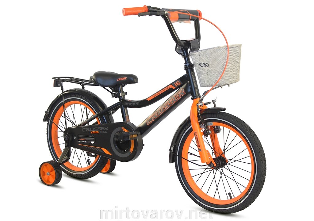 Дитячий двоколісний велосипед Crosser Rocky помаранчевий 18 дюймів** від компанії Мір товарів - фото 1