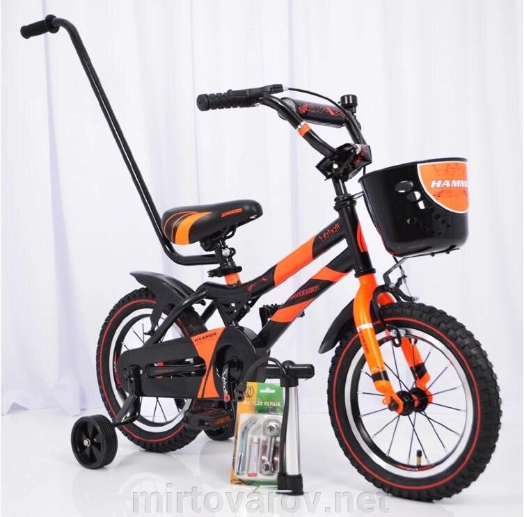 Дитячий двоколісний велосипед колеса 14 дюймів "HAMMER-14" S500 Помаранчевий від компанії Мір товарів - фото 1