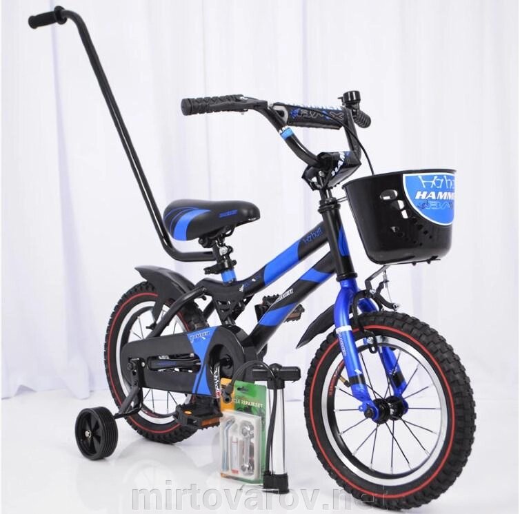 Дитячий двоколісний велосипед колеса 14 дюймів "HAMMER-14" S500 Синій від компанії Мір товарів - фото 1