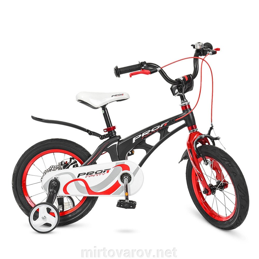 Дитячий двоколісний велосипед колеса 14 дюймів Profi LMG14201 Infinity магнієва рама / чорно-червоний (мат) * від компанії Мір товарів - фото 1