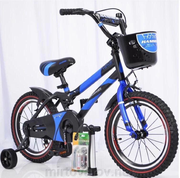 Дитячий двоколісний велосипед колеса 16 дюймів "HAMMER-16" S500 Синій від компанії Мір товарів - фото 1