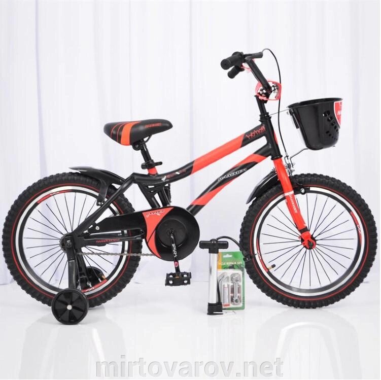 Дитячий двоколісний велосипед колеса 18 дюймів "HAMMER-18" S500 Чорно-Червоний від компанії Мір товарів - фото 1