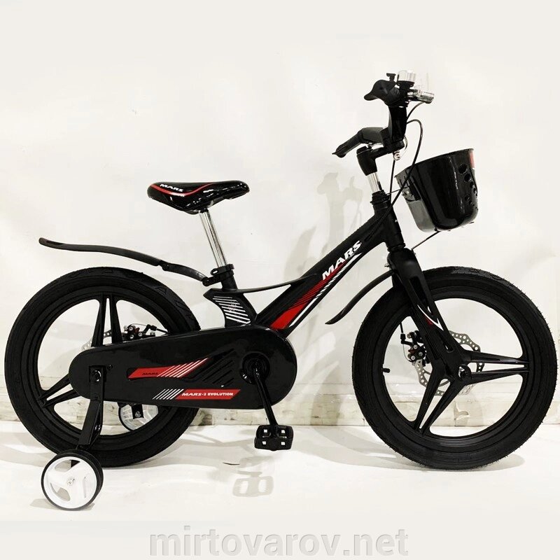 Дитячий двоколісний велосипед MARS-2 Evolution колеса 18 дюймів магнезиевая рама чорний від компанії Мір товарів - фото 1