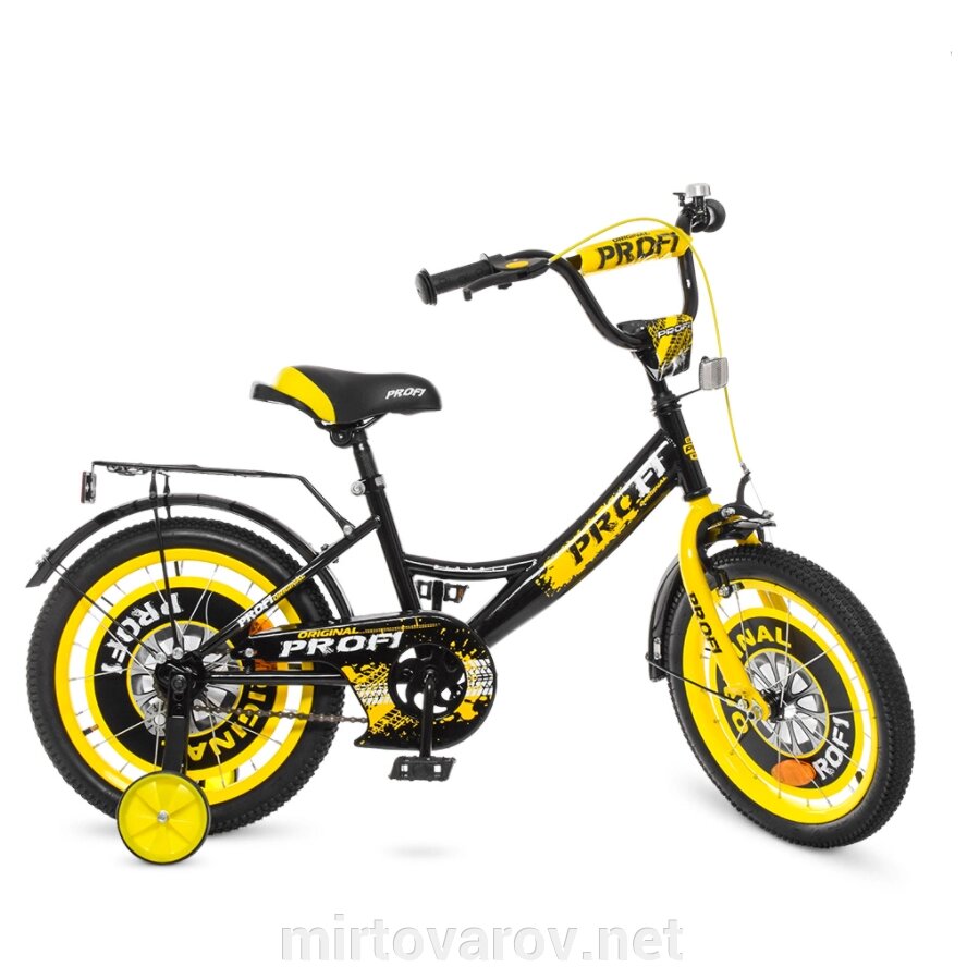 Дитячий двоколісний велосипед PROFI Y1843 Original boy SKD45 колеса 18 дюймів рама сталь чорно-жовтий** від компанії Мір товарів - фото 1