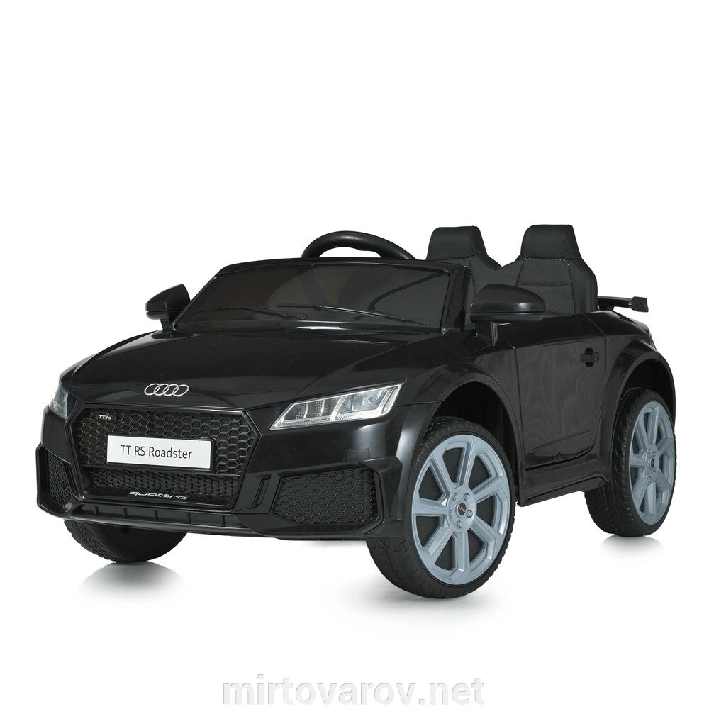 Дитячий електромобіль Машина Audi M 5012EBLR-2 одномісний, шкіряне сидіння, MP3, USB / чорний від компанії Мір товарів - фото 1