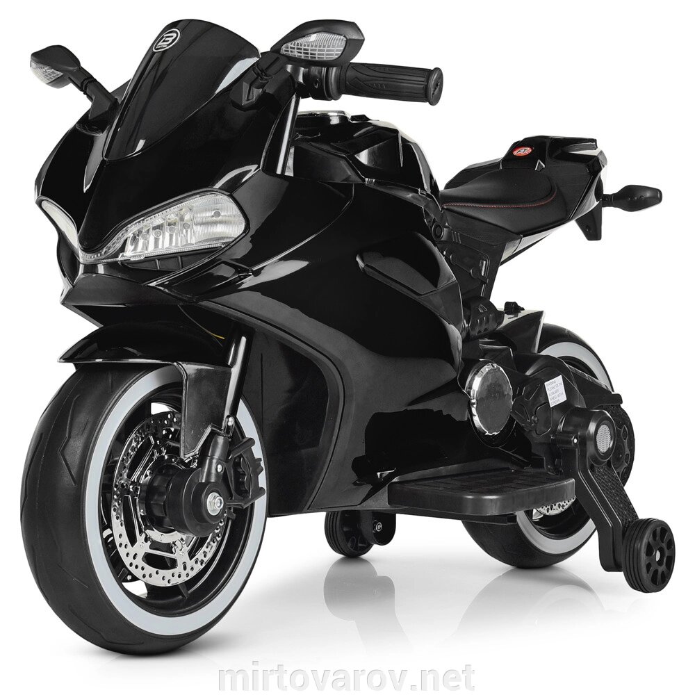 Дитячий електромобіль мотоцикл Bambi Racer M 4104ELS-2 світло коліс чорний автопокраска ** від компанії Мір товарів - фото 1
