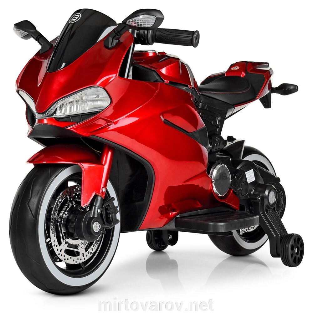 Дитячий електромобіль мотоцикл Bambi Racer M 4104ELS-3 світло коліс червоний автопокраска ** від компанії Мір товарів - фото 1