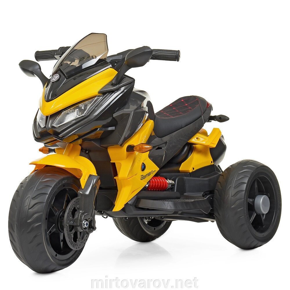 Дитячий електромобіль мотоцикл трицикл Bambi M 4274EL-6 BMW жовтий ** від компанії Мір товарів - фото 1
