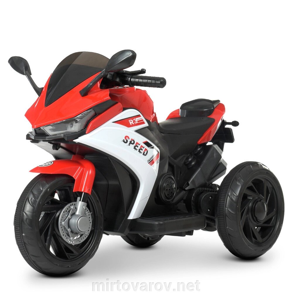 Дитячий електромобіль мотоцикл Трицикл Bambi М 4622-3 на Пластикових колесах з MP3 / червоний** від компанії Мір товарів - фото 1