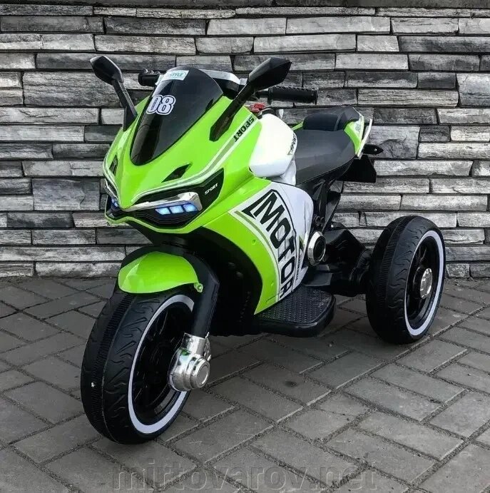 Дитячий електромобіль мотоцикл трицикл M 4053L-5 Ducati пластикові колеса, що світяться, шкіряне сидіння від компанії Мір товарів - фото 1
