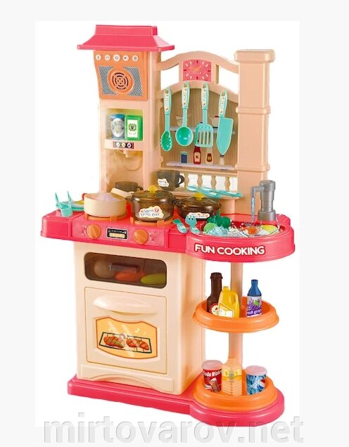 Дитячий ігровий набір інтерактивна кухня велика Bozhi Toys 838B світло звук вода холодний пар посудки від компанії Мір товарів - фото 1
