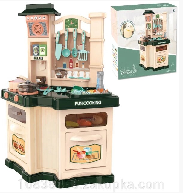Дитячий ігровий набір інтерактивна кухня велика Bozhi Toys 848A світло звук вода холодильник витяжка посудки від компанії Мір товарів - фото 1