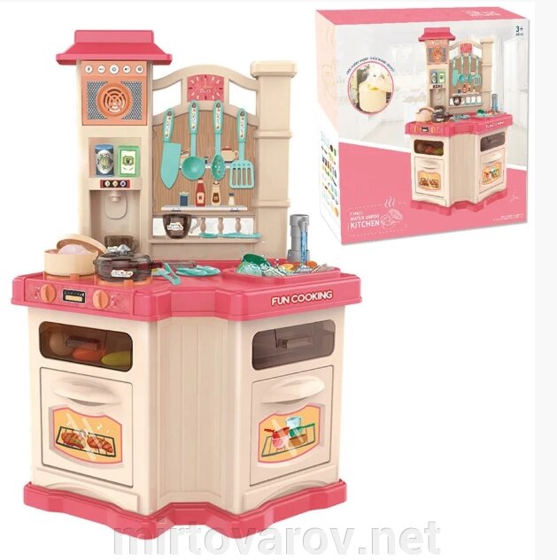 Дитячий ігровий набір інтерактивна кухня велика Bozhi Toys 848B світло звук вода холодильник витяжка посудки від компанії Мір товарів - фото 1