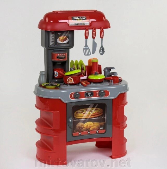 Дитячий ігровий набір кухня 008-908 A аксесуари світло звук червона** від компанії Мір товарів - фото 1