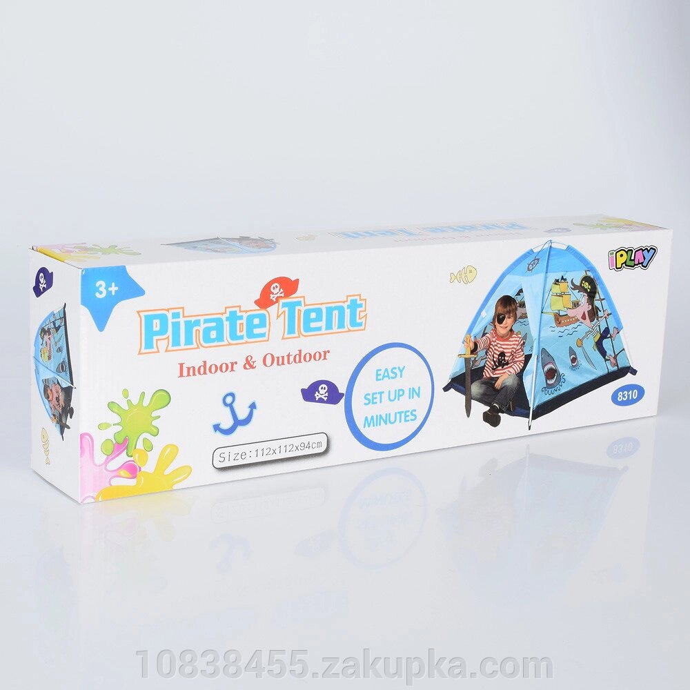 Дитячий ігровий Намет MR 0641-3 Будиночок для хлопчика "Пірат" блакитна** від компанії Мір товарів - фото 1