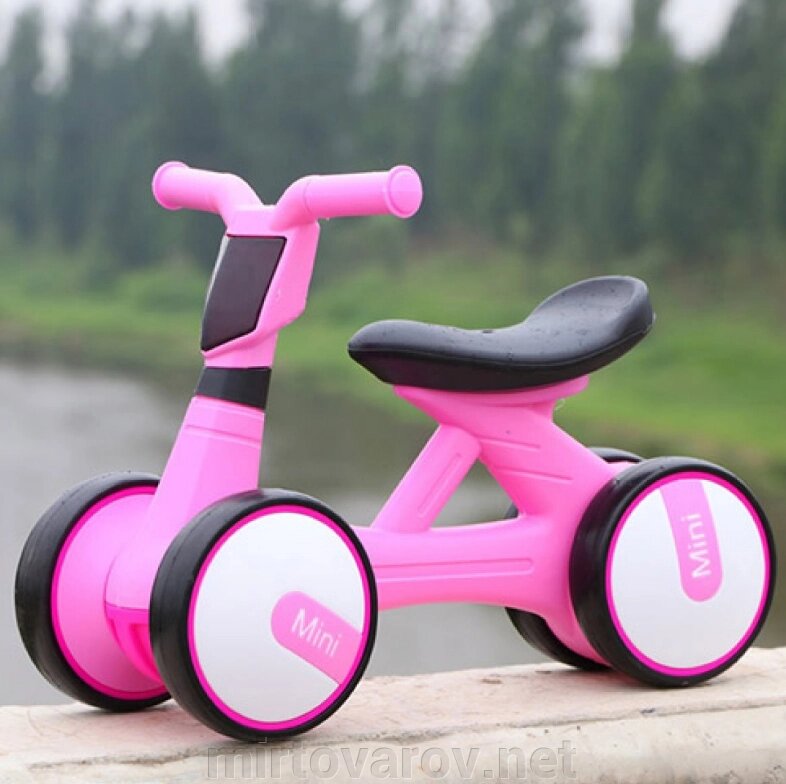 Дитячий мотоцикл каталка-толокар Bambi M 4086-8 музика світло рожевий ** від компанії Мір товарів - фото 1