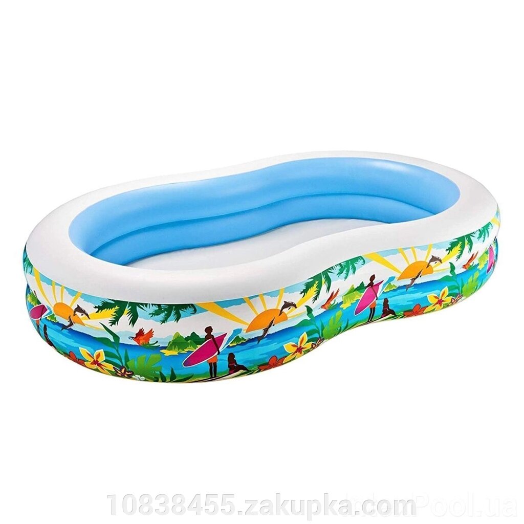 Дитячий надувний басейн Intex 56490 «Райська Лагуна» від компанії Мір товарів - фото 1