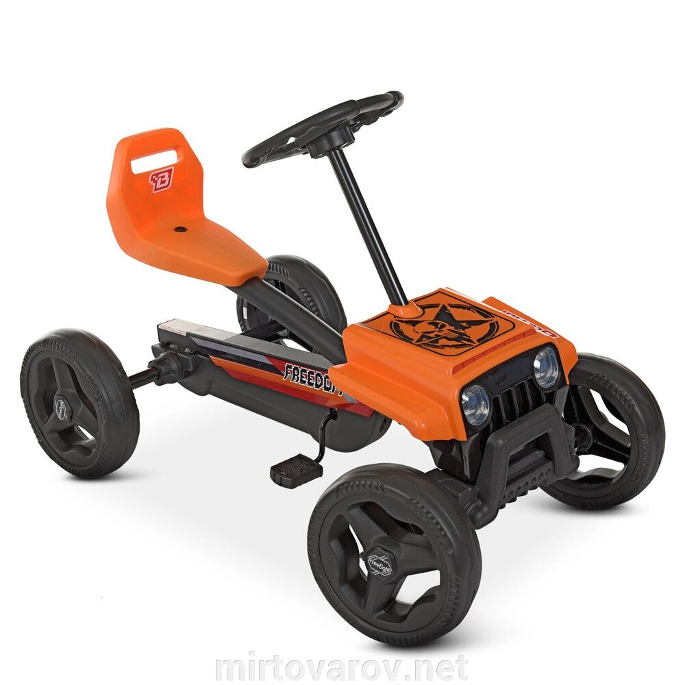 Дитячий педальний карт c EVA колесами Bambi kart M 4284E-7 помаранчевий** від компанії Мір товарів - фото 1