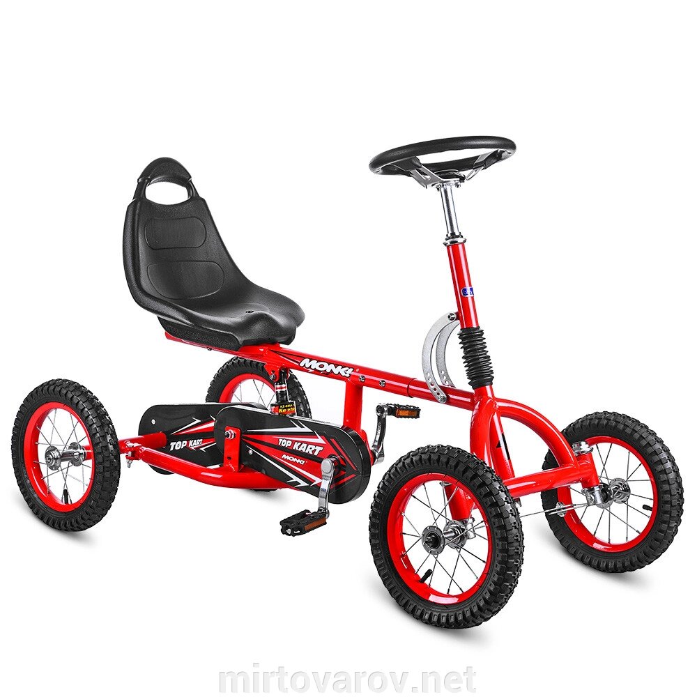 Дитячий педальний карт надувні колеса Bambi M 1697-3-2 червоний** від компанії Мір товарів - фото 1