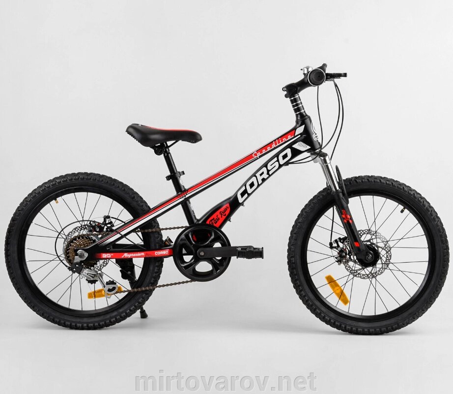 Дитячий спортивний магнієвий велосипед Corso «Speedline» MG-29535 колеса 20д Shimano RevoShift 7 швидкостей від компанії Мір товарів - фото 1