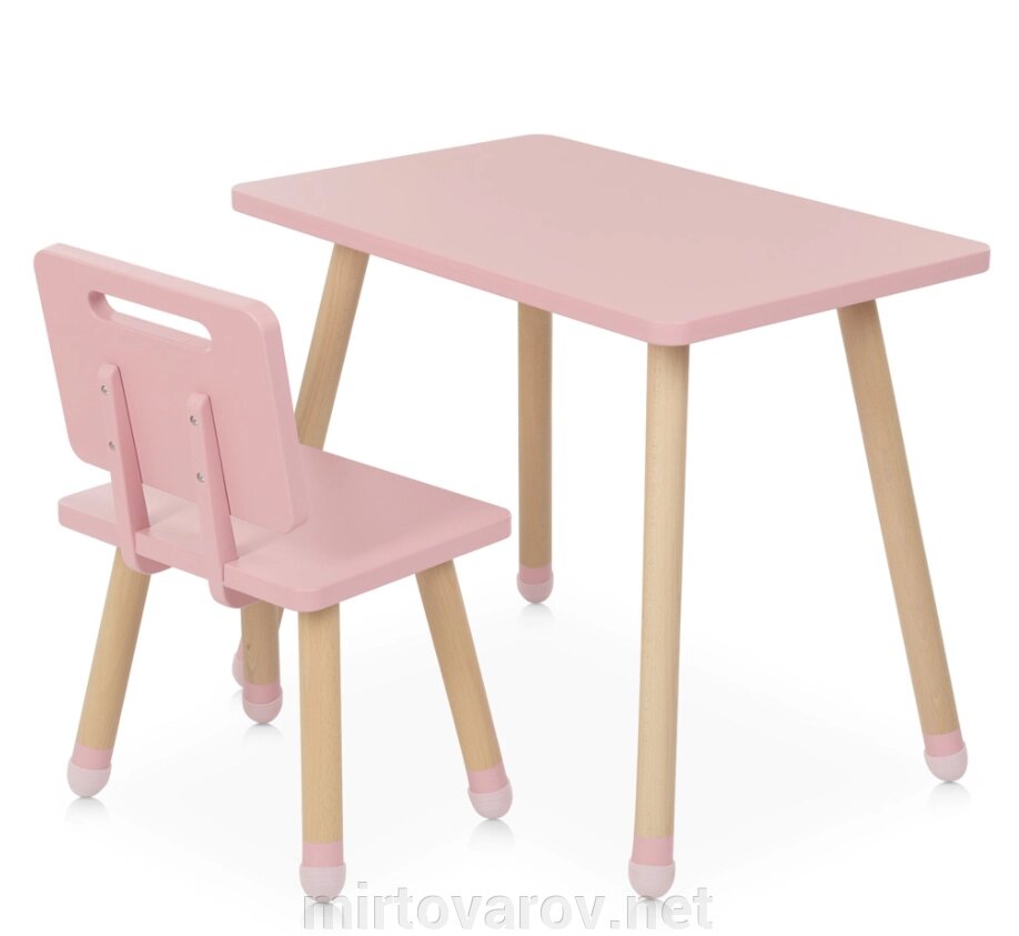 Дитячий стіл зі стільчиком M 4256 Square pink *** від компанії Мір товарів - фото 1