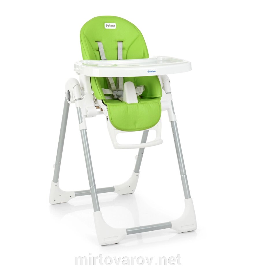 Дитячий стільчик для годування EL CAMINO ME 1038 PRIME Green Apple / сидіння екокожа / колір зелений ** від компанії Мір товарів - фото 1